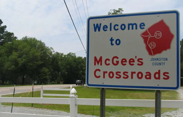 McGee’s Crossroads RV Park entrance sign
